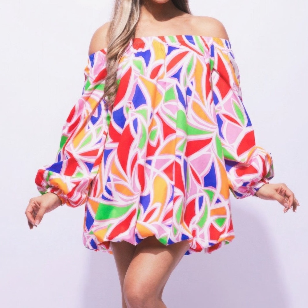 Off Shoulder Bubble Dress